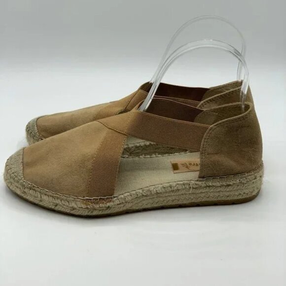 Vidorreta Suede Espadrille with Elasticated Panels Size 37 Tan - Picture 3 of 9